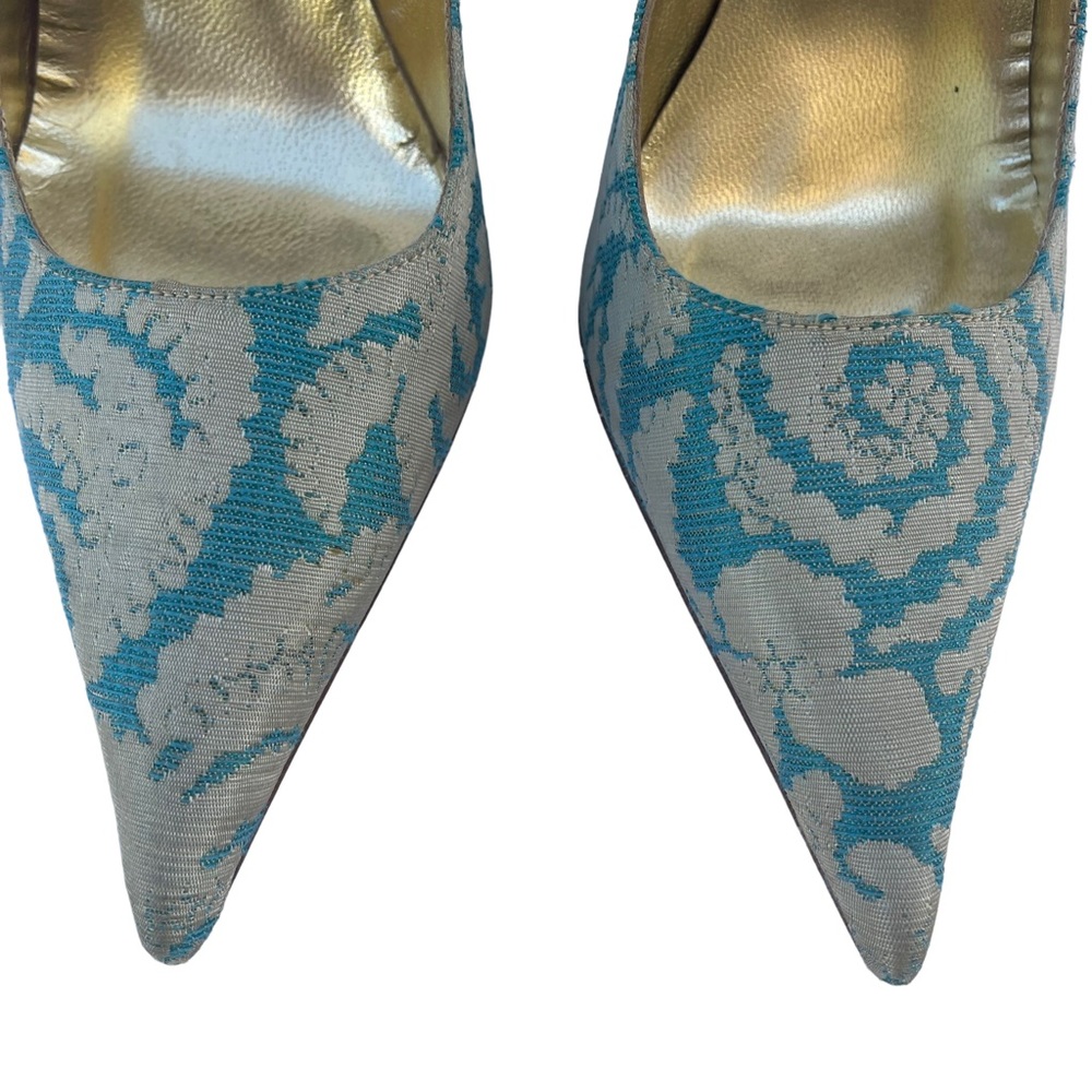Marciano Satin Floral Print Stiletto Pumps 8.5 - Picture 6 of 9